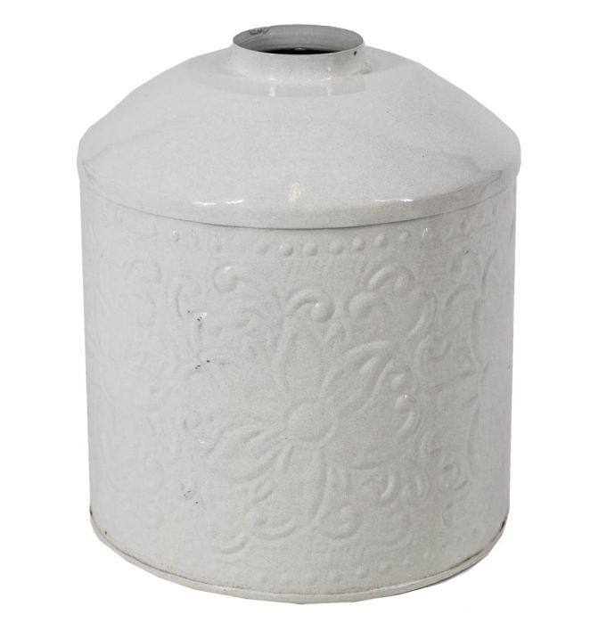 Metalen vaas white marble