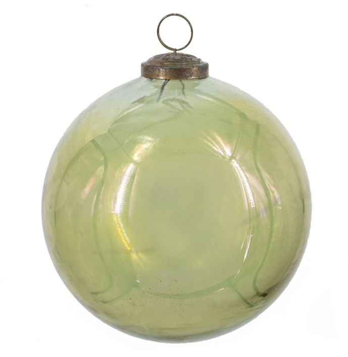 Kerstbal glas oil green