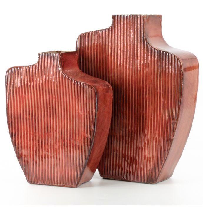 Metalen vaas solid roze