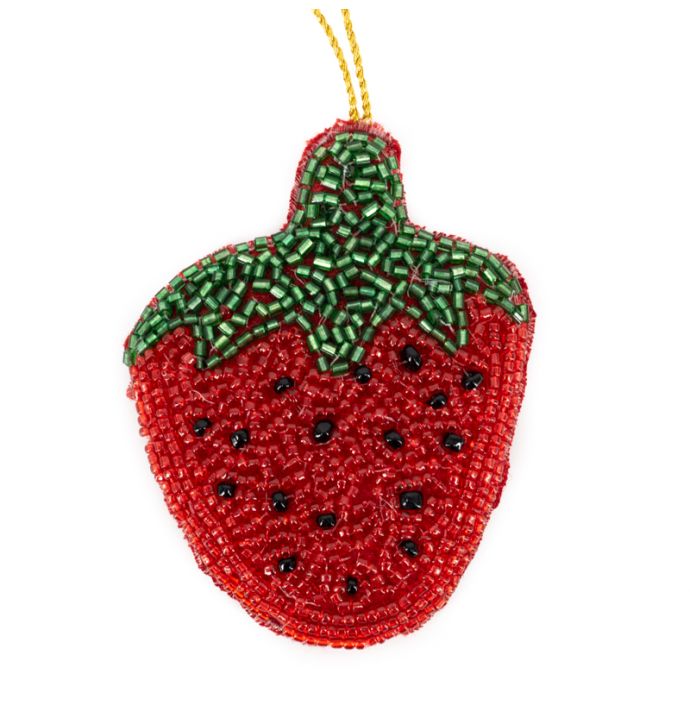 Hanger met kralen Aardbei