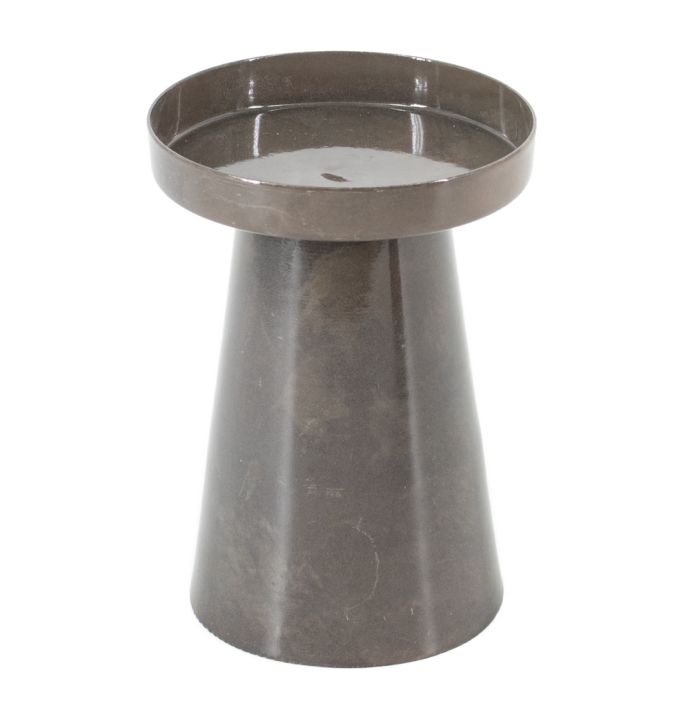 Metalen kaarsenstandaard pink stone