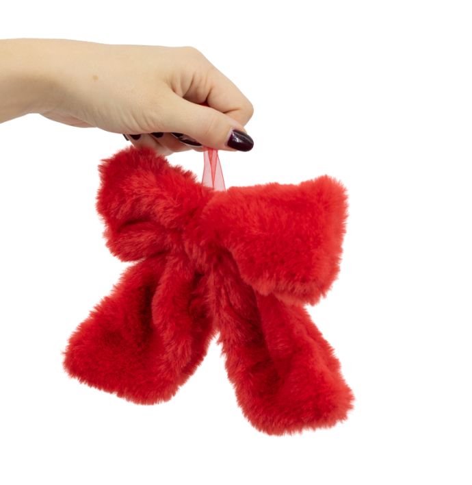 Decoratie strik hanger rood