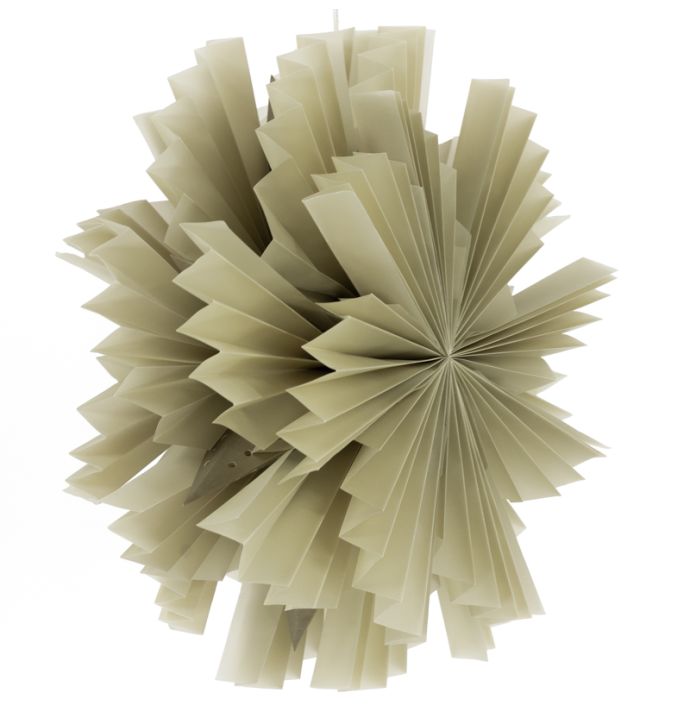 Papieren kerstster groen 40cm met pendel