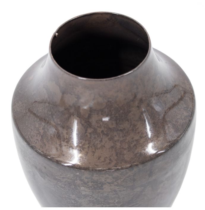 Metalen vaas brown marble