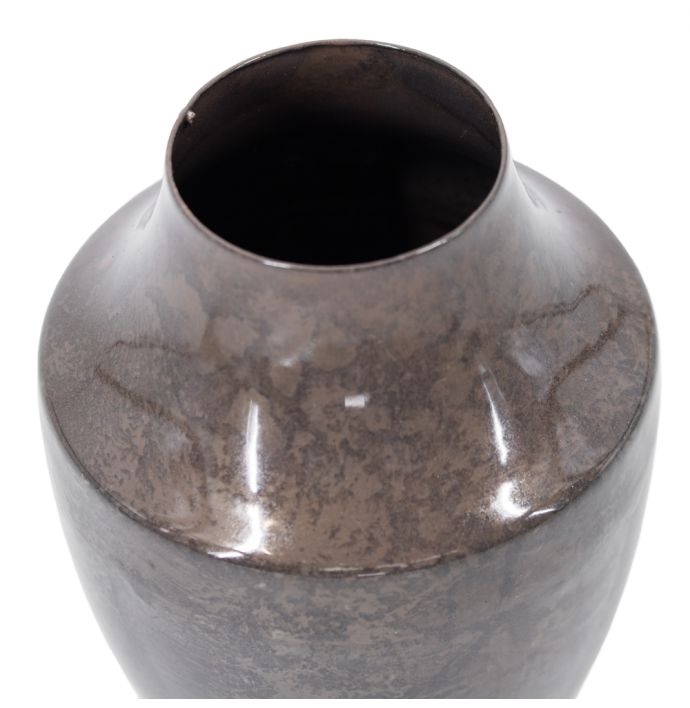 Metalen vaas brown marble
