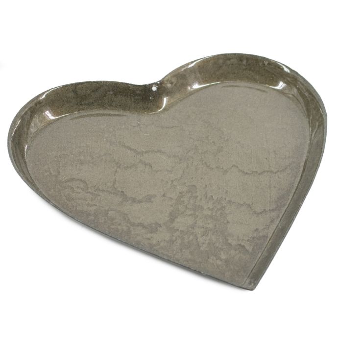 Metalen tray hart olive