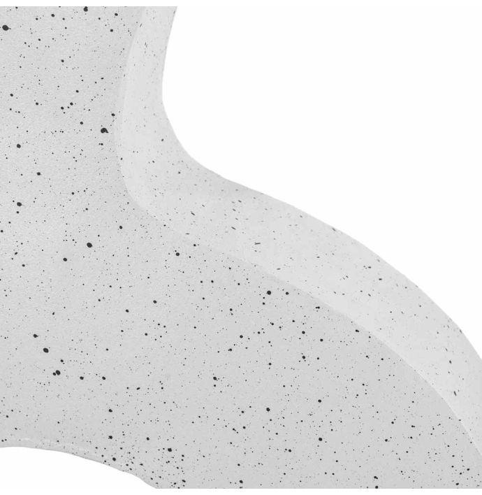 Metalen donut vaas white dots