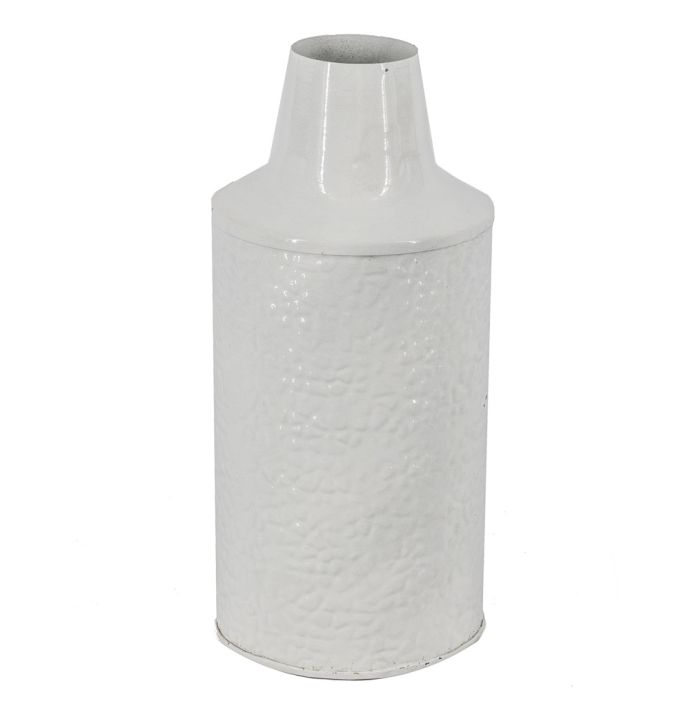 Metalen vaas white marble
