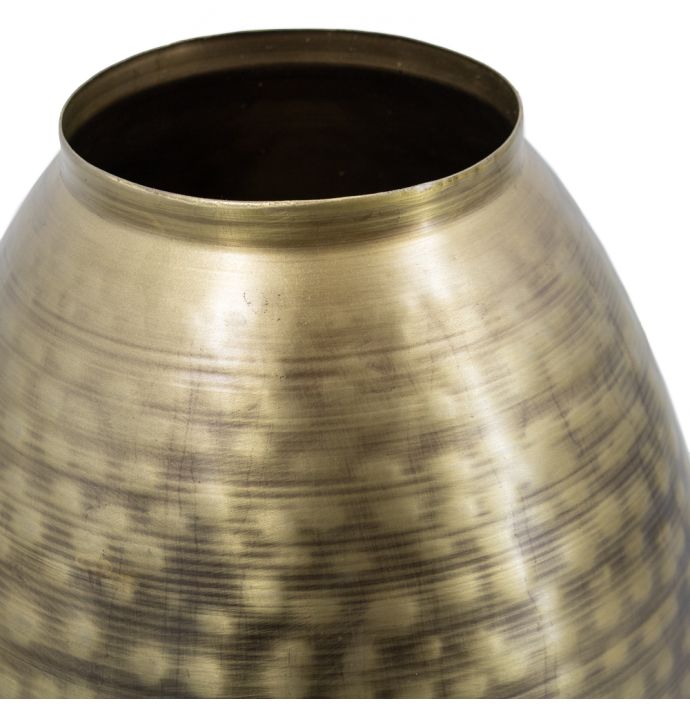 Metalen vaas goud
