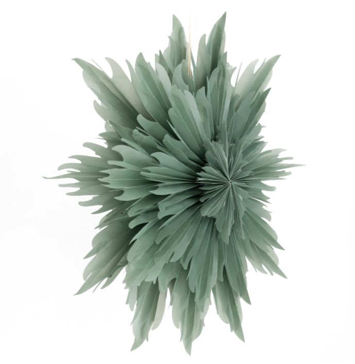 Kerstster star 60cm turquoise met pendel