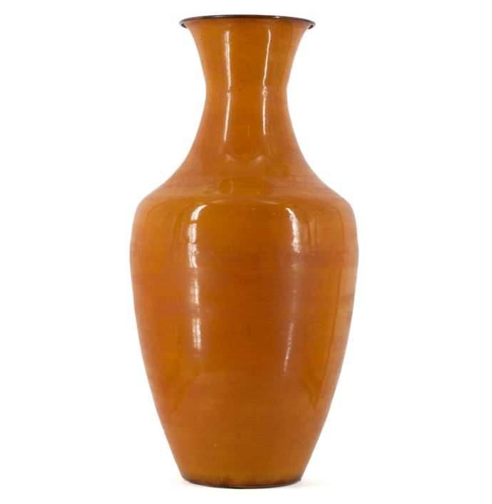 Metalen vaas tangerine