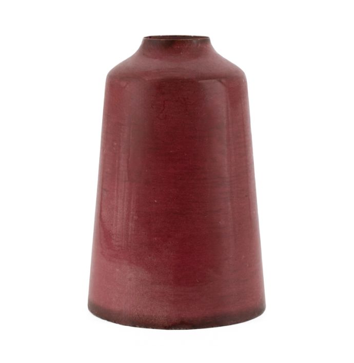Metalen vaas roze
