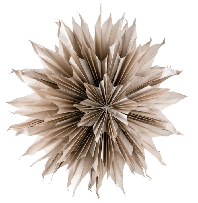 Kerstster sun 100cm taupe met pendel