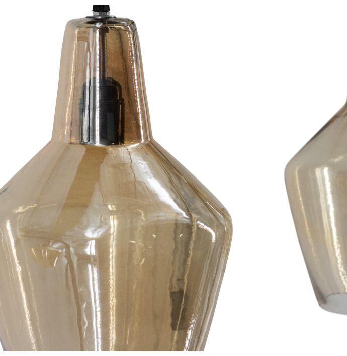 Hanglamp 3 kappen goud
