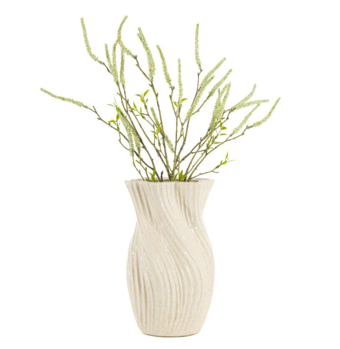 Aardewerk vaas Nira S beige