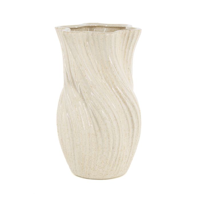 Aardewerk vaas Nira S beige