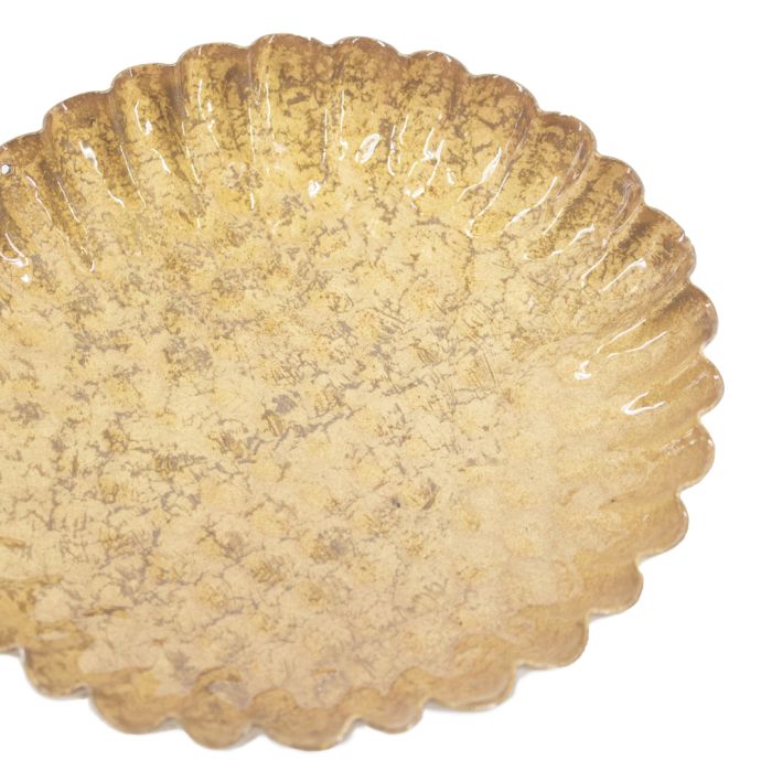 Metalen schaaltje honeycomb peach