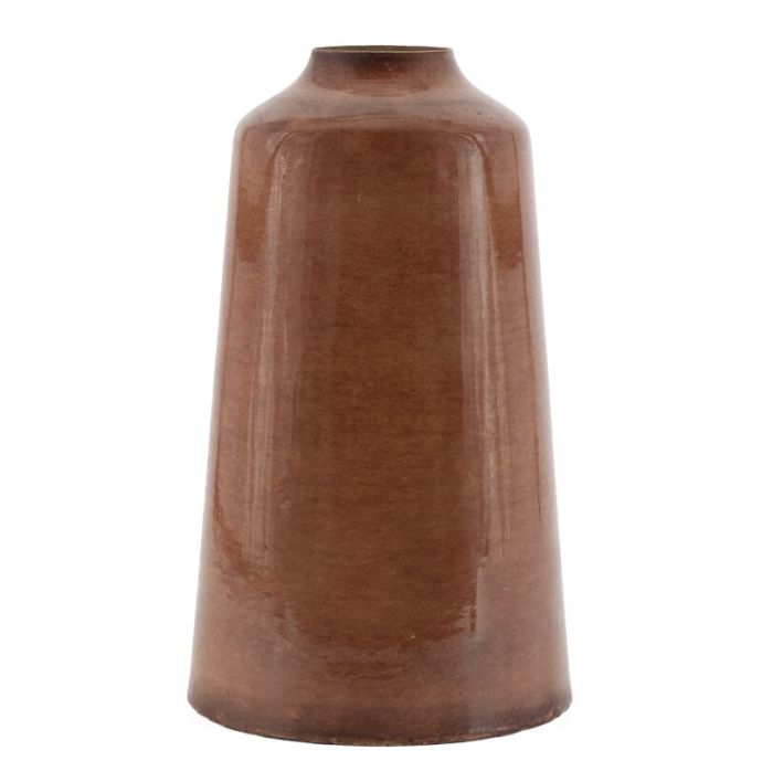 Metalen vaas amber