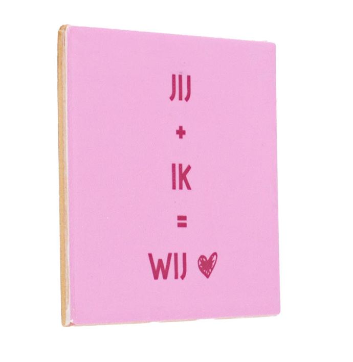Tegeltje Jij + ik = wij
