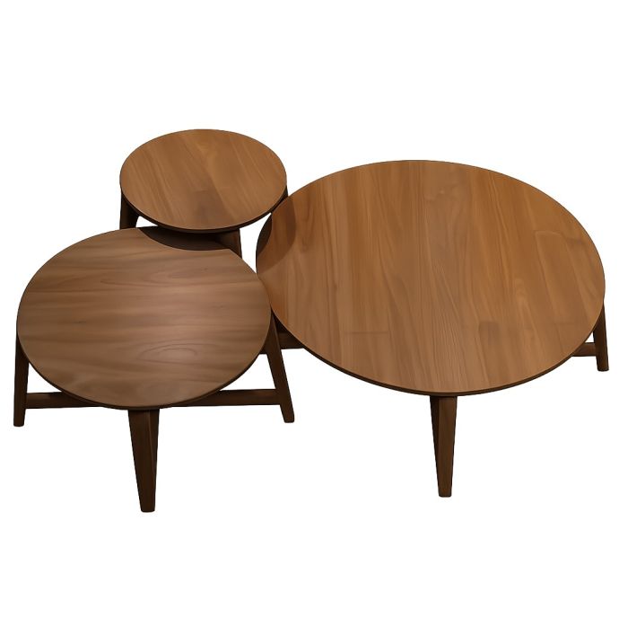 Salontafel Rinon rond teak 80cm