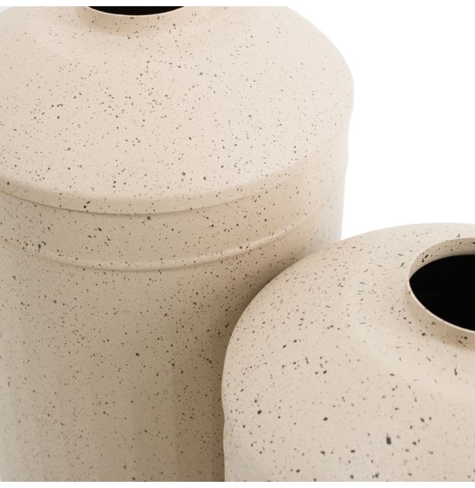 Metalen vaas zand dots