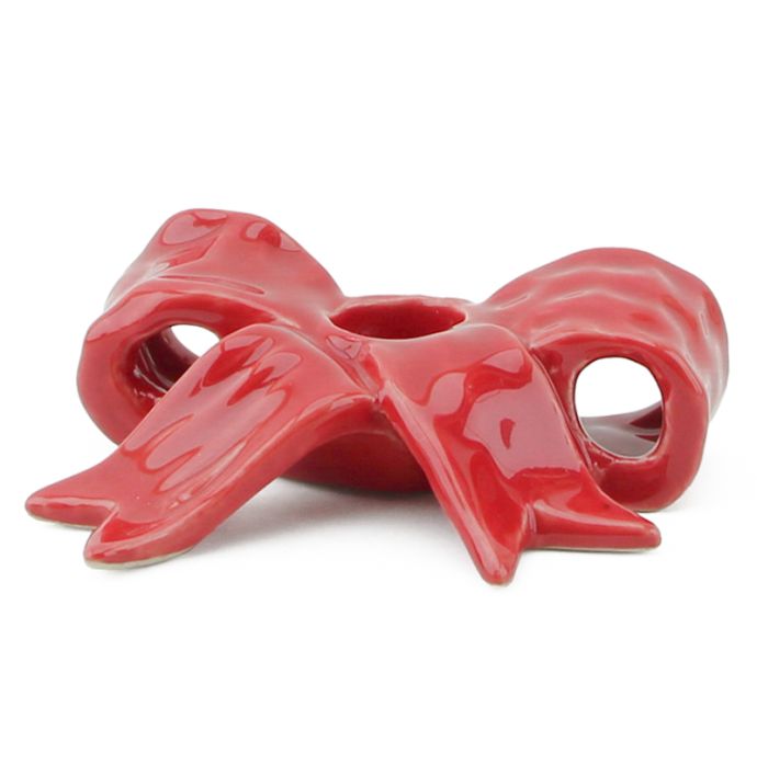 Kaarsenstandaard bow rood