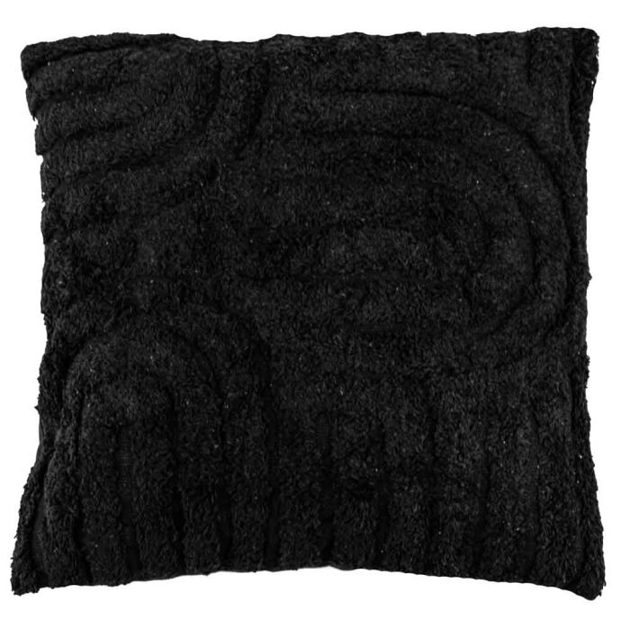 Sierkussen Fluffy organic black