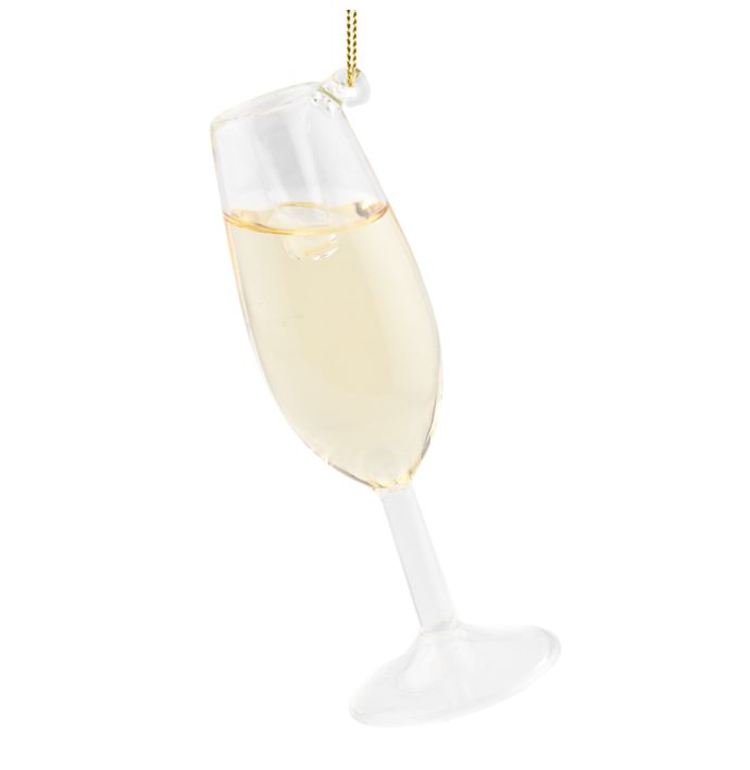 Kerstbal Champagne - 12cm