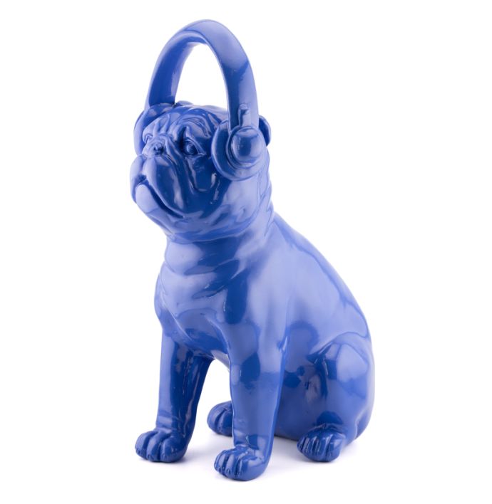 Ornament bulldog Beat blauw