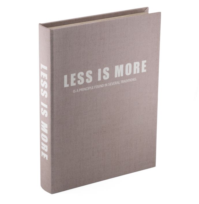 Opbergboek koffietafel less is more 28,5x22cm