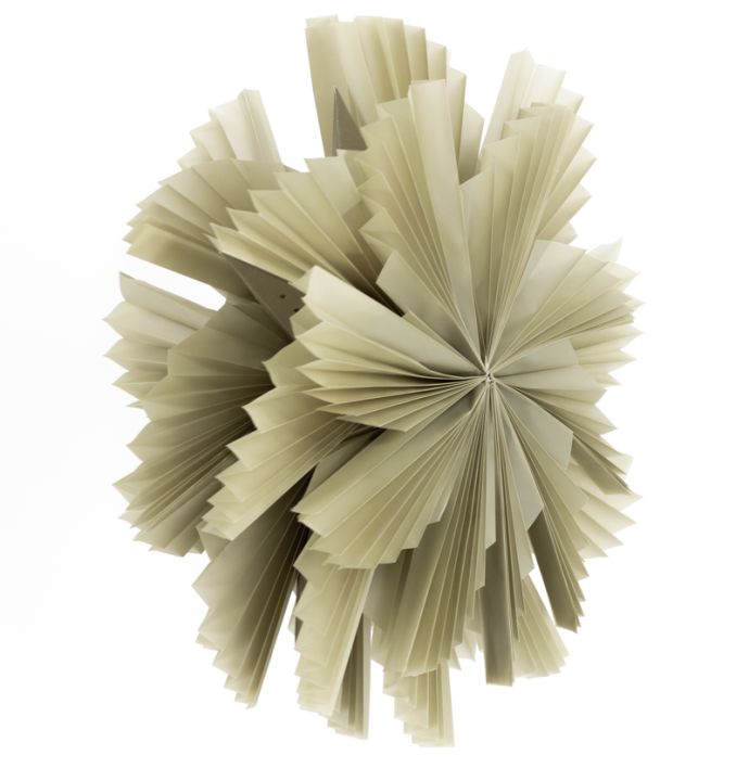 Papieren kerstster waves 60cm groen met pendel
