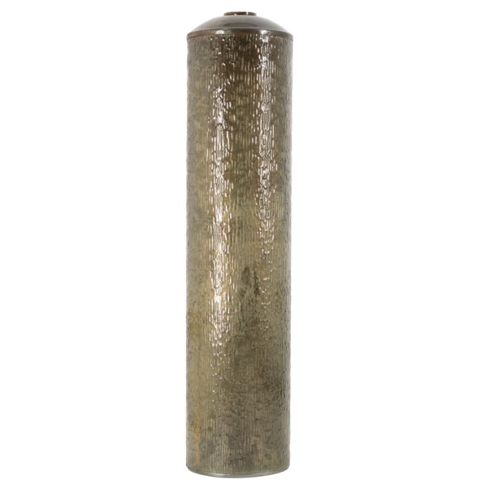 Metalen vaas striped olive stone