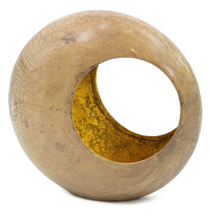 Standing egg windlicht peach