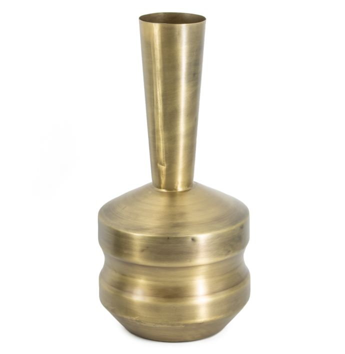 Metalen vaas goud