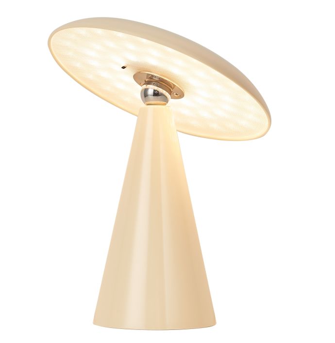 Bureaulamp Mush LED op accu beige
