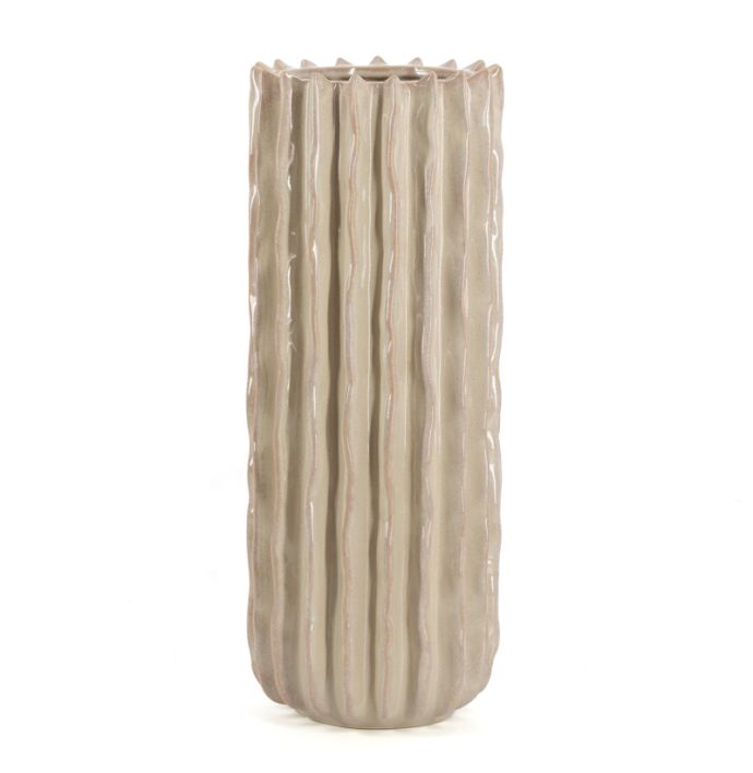 Aardewerk vaas Reed M beige