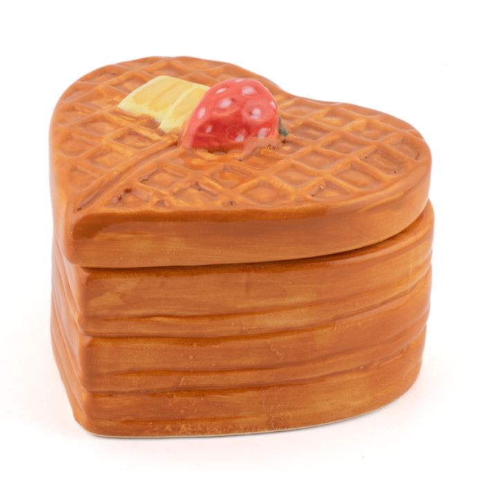 Aardewerk bakje waffles