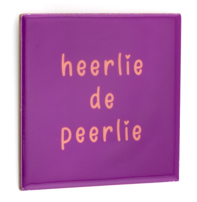 Tegeltje heerlie de peerlie
