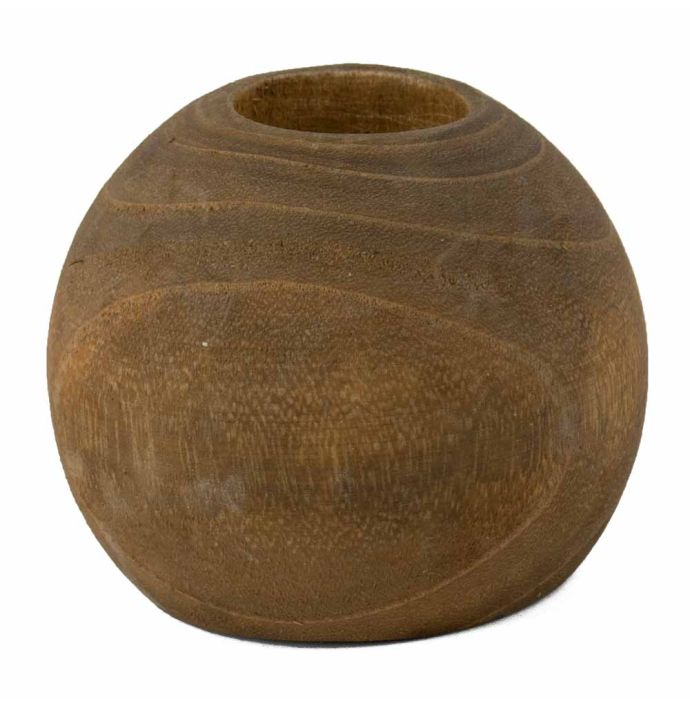 Houten waxinehouder walnut