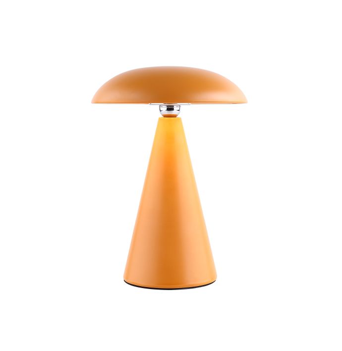 Bureaulamp Mush LED op accu mat oker