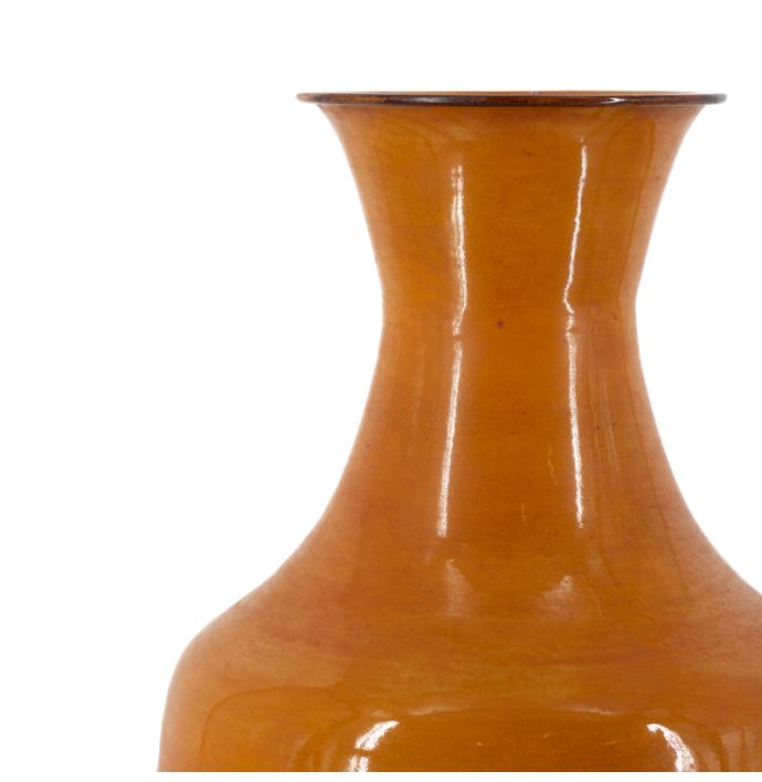 Metalen vaas tangerine