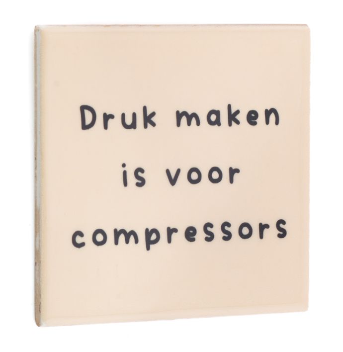 Tegeltje druk maken