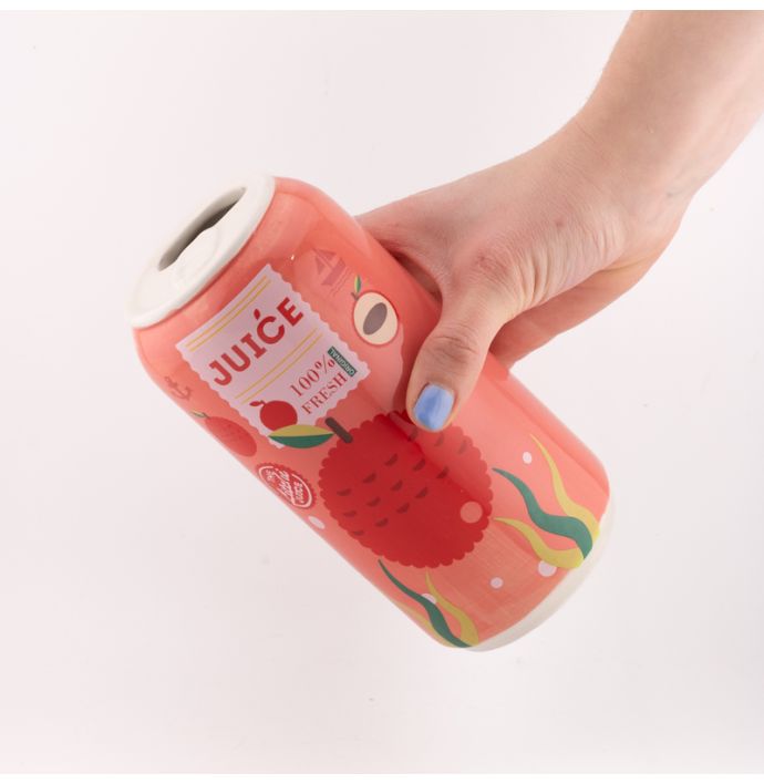 Aardewerk vaas Juice can