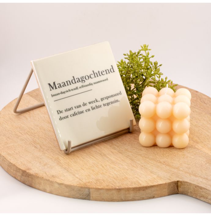 Tegeltje maandagochtend woordenboek