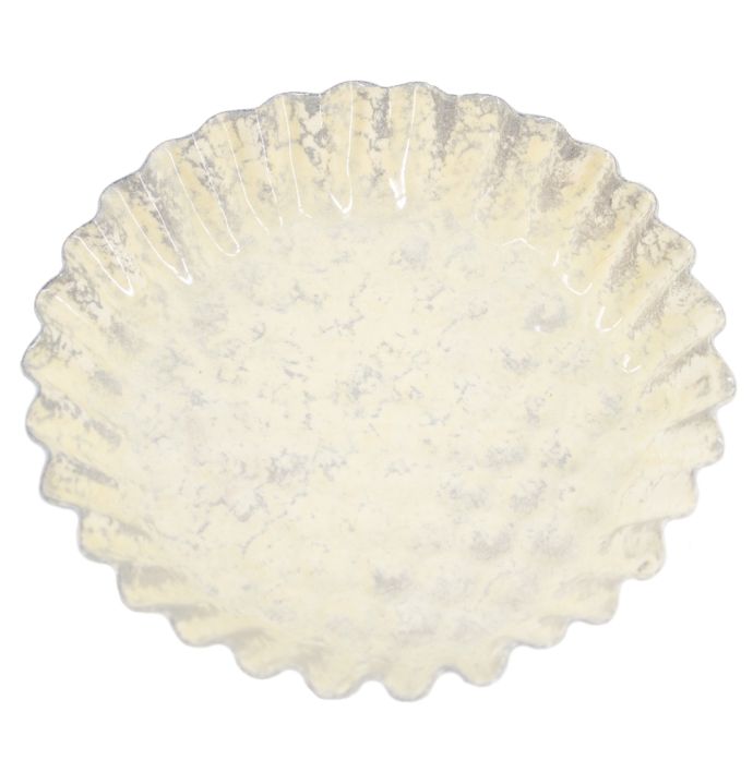 Metalen schaaltje honeycomb white