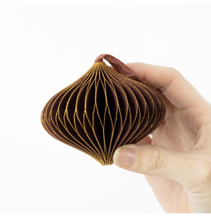 Papieren honeycomb hanger bruin
