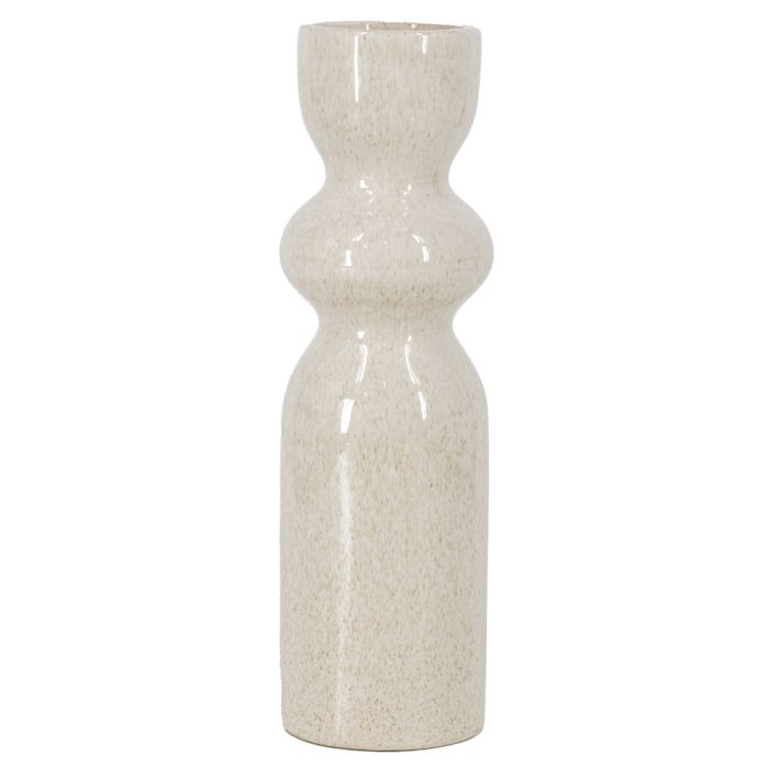 Aardewerk vaas beige