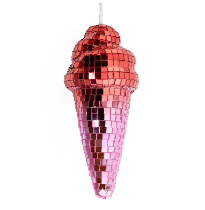Hanger Disco ijs - Roze/rood - 17cm