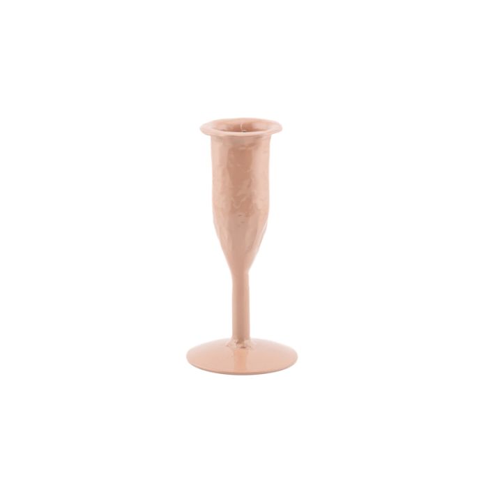Kaarsenstandaard 15cm roze