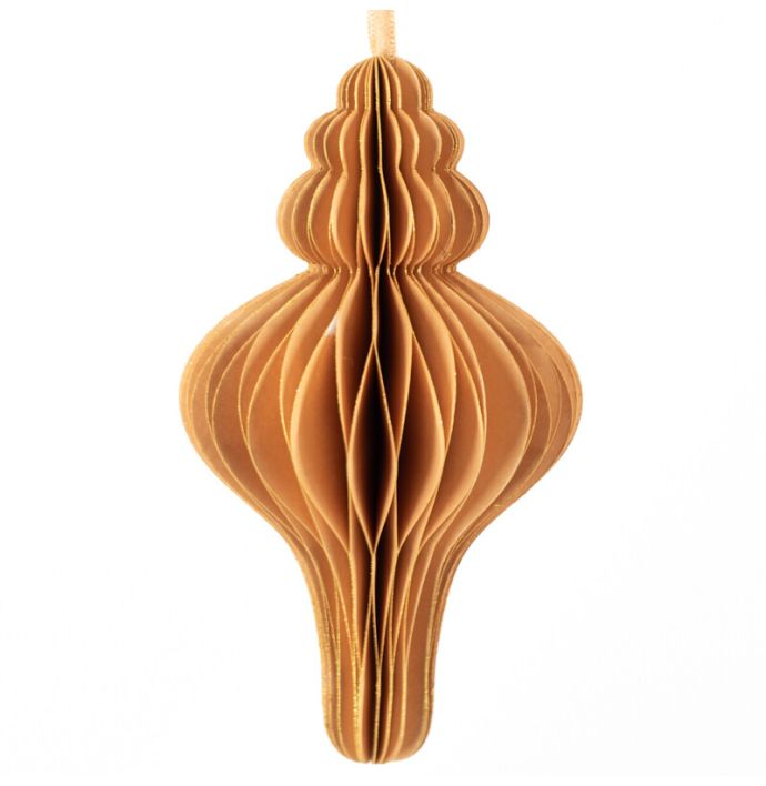 Papieren honeycomb hanger oranje